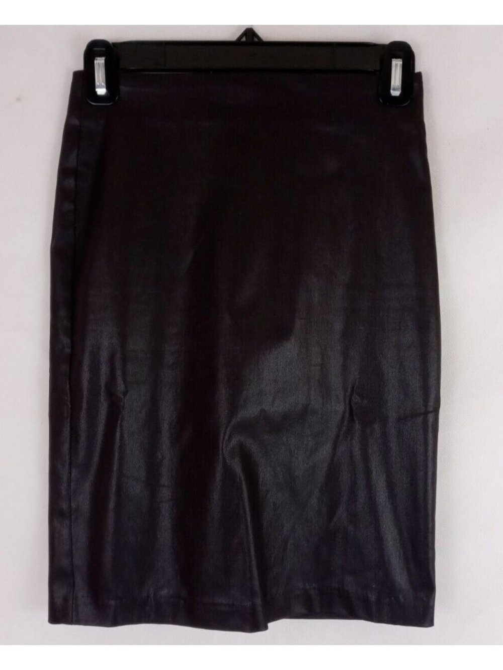 NWT AllSaints Metal Pencil Skirt Mulberry Full Zip Faux Leather Skirt Size 4